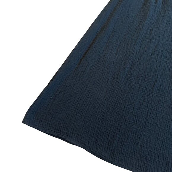 Sol Los Angeles Black Gauze Midi Dress Spaghetti Strap Tie Back Size XS Small - Picture 8 of 12